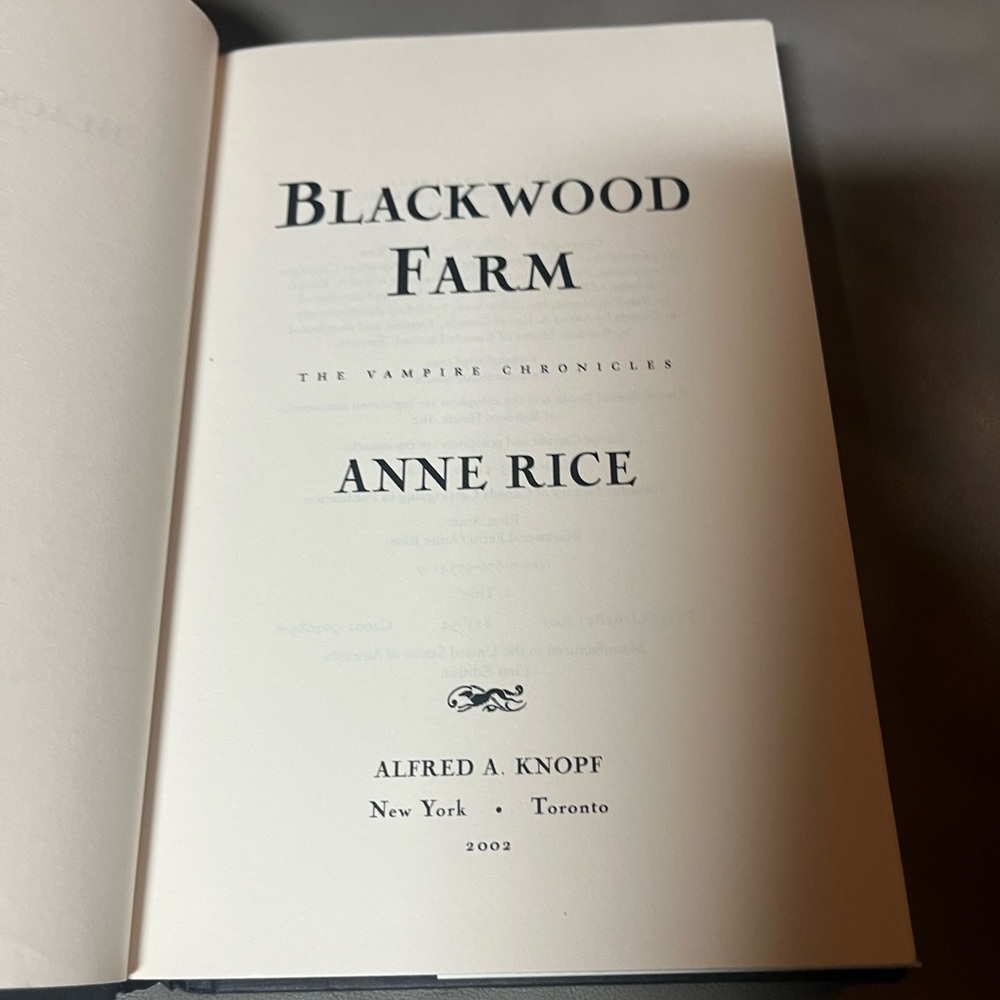 Blackwood Farm by Anne Rice - 2002 First Edition Hardcover - Picture 7 of 12